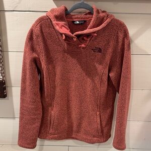 The North Face Women's Cowl Neck Sweater in Coral